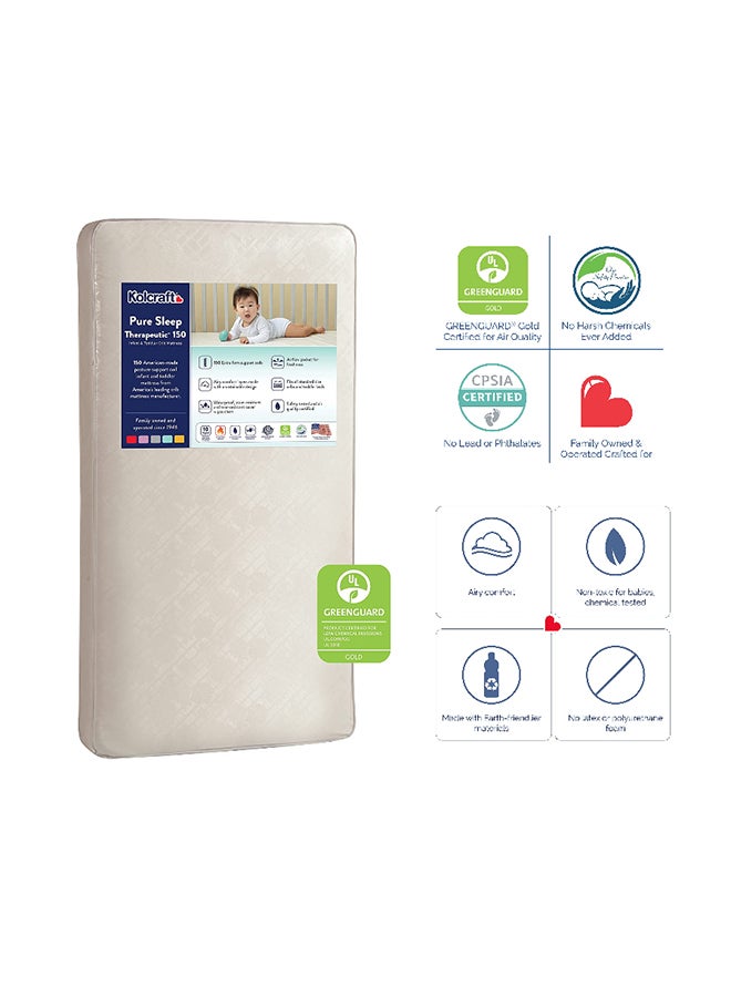 Kolcraft - Pure Sleep Therapeutic 150 Crib Mattress - White Windsor - Image 1