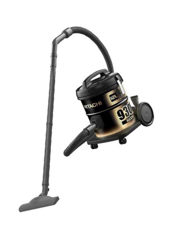 هيتاشي مكنسة كهربائية على شكل وعاء أسطواني 12 L 1600 W CV-930F أسود/ذهبي  - Image 2