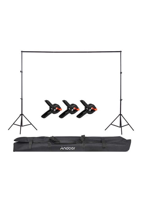 5-Piece Adjustable Studio Photography Backdrop Stand Kit Black
