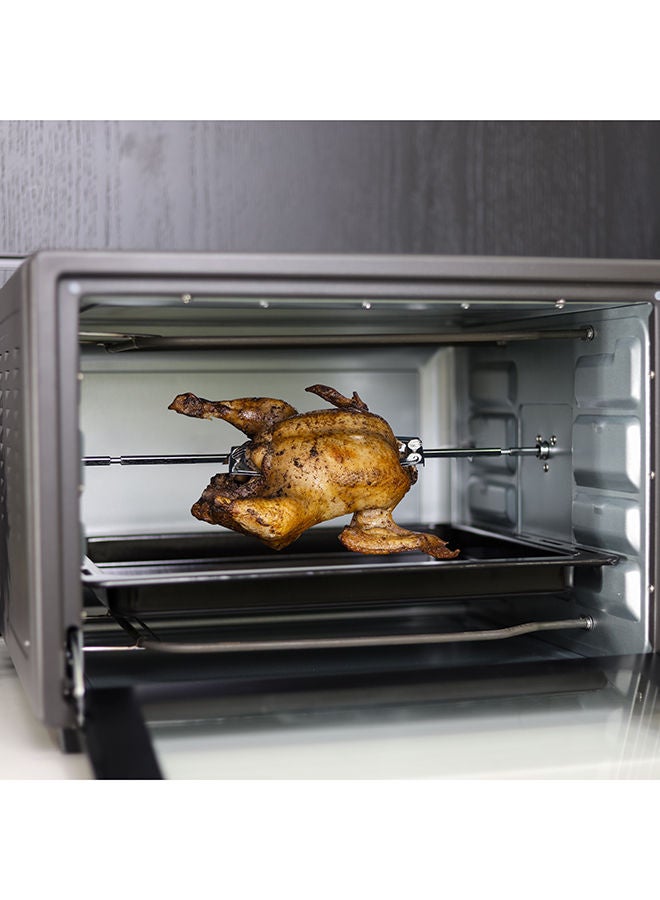 KRYPTON - 6-IN-1 Multi-Functional Counter Top Electric Kitchen Oven With Powerful Rotisserie, Crumb Tray, Perfect For Grilling, Toasting And Roasting, 100- 250°C Adjustable Temperature, 60 Minutes Timer with Bell Ring & Power Indicator Light 45 L 2000 W KNO6246 Black - Image 1