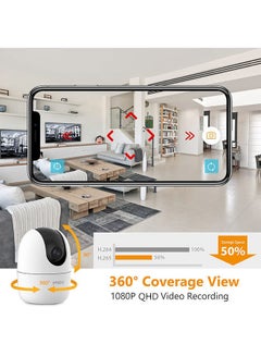IMOU 4MP QHD 360 Degree Security Camera - Up to 256GB SD Card, WiFi & Ethernet Connection, Privacy Mode, Alexa Google Assistant, Human Detection, 2-Way Audio, Night Vision, Ranger2 4MP  - Image 2