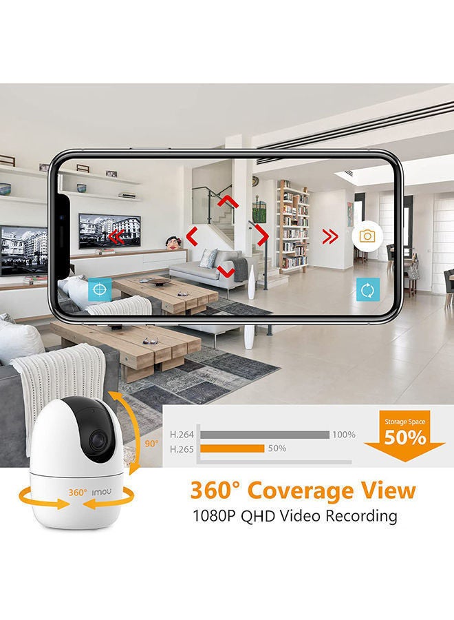 IMOU - 4MP QHD 360 Degree Security Camera - Up to 256GB SD Card, WiFi & Ethernet Connection, Privacy Mode, Alexa Google Assistant, Human Detection, 2-Way Audio, Night Vision, Ranger2 4MP - Image 1