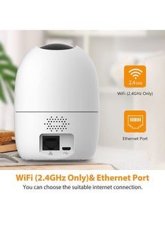 IMOU 4MP QHD 360 Degree Security Camera - Up to 256GB SD Card, WiFi & Ethernet Connection, Privacy Mode, Alexa Google Assistant, Human Detection, 2-Way Audio, Night Vision, Ranger2 4MP  - Image 5