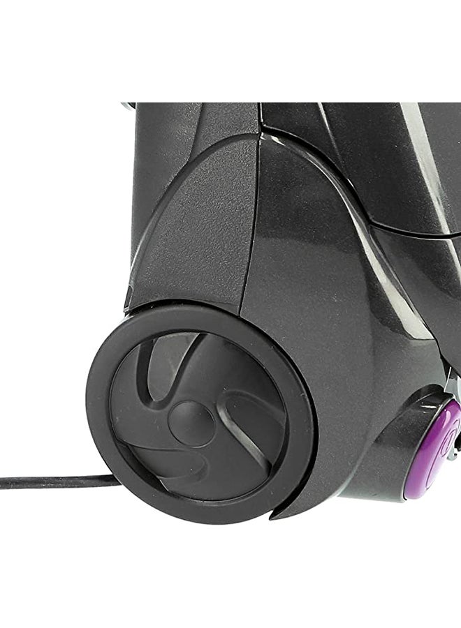 Olsenmark - Vacuum Cleaner with Reusable Dust Bag, Powerful Suction, Dust Full Indicator, Flexible Hose with Airflow on Handle, Pedal Switch and Auto-Rewinding Wire 1.5 L 2200 W OMVC1782 Black/Purple - Image 1