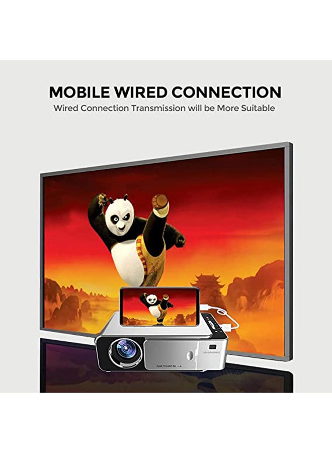 Wownect - Android 3500 Lumens/Screen Size Upto 120 Inch For Small/Big Room Native Res 720P Download Apps Bluetooth Wifi Home Theater Portable Projectors With Hdmi/Usb/Av Ports 89 Silver - Image 1