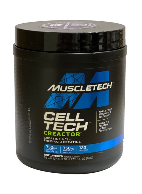 Creactor Creatine HCL Pre-Workout - Unflavored - 120 Servings