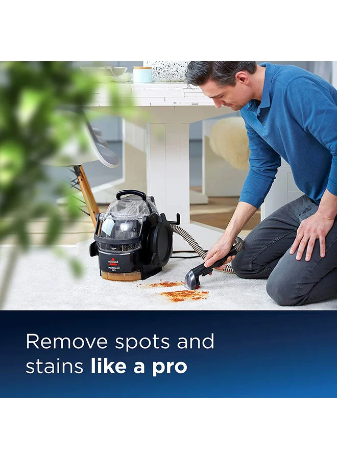 Bissell Professional Deep Cleaner SpotClean PRO Carpet & Upholstery Cleaner: Advanced Stain Removal Technology, Versatile Cleaning Anywhere, Powerful Performance with Superior Suction and Large Removable Water Tanks 2.8 L 750 W ‎1558E Black
