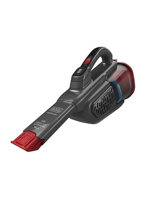 Cordless Dustbuster Handheld Vacuum, 12V, 700ml, Li-Ion Battery With LED Battery indicator, 16-Minute Runtime, integrated Crevice Tool for Tight Spaces 700 ml BHHV315J-GB Grey/Red