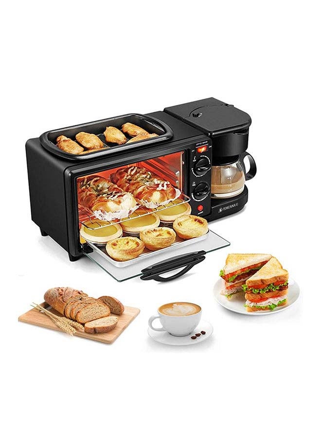 TOSCANA U - 3 In 1 Breakfast Machine With Multifunction Oven 1.5 L 1250 W ST-1242 Black - Image 1