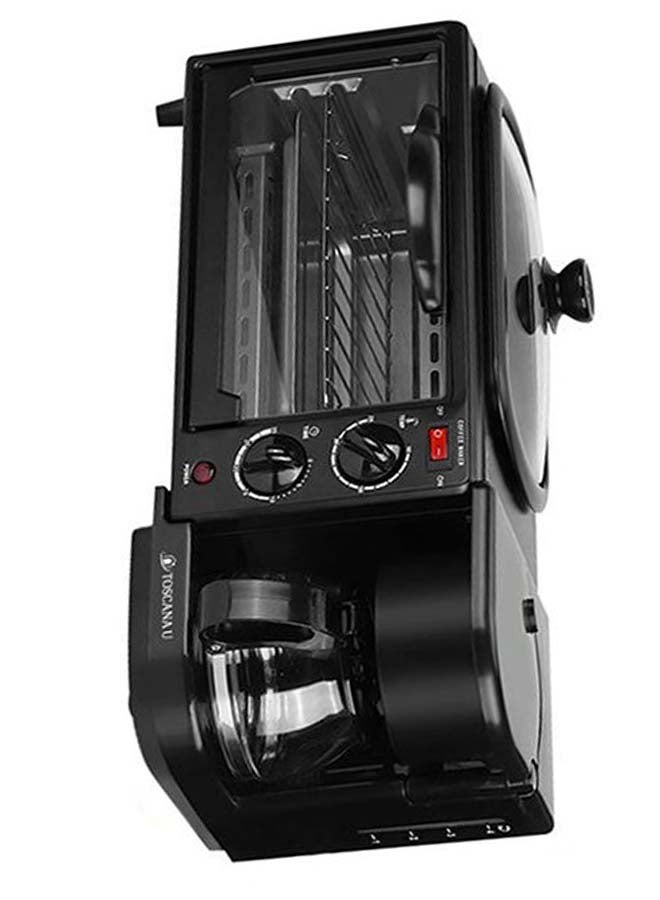 TOSCANA U - 3 In 1 Breakfast Machine With Multifunction Oven 1.5 L 1250 W ST-1242 Black - Image 1