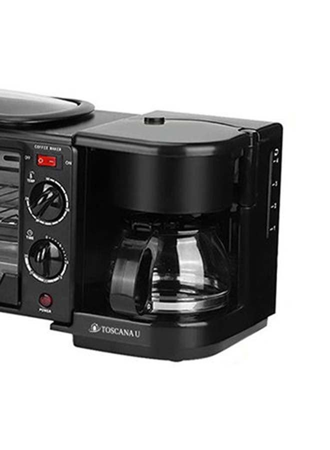 TOSCANA U - 3 In 1 Breakfast Machine With Multifunction Oven 1.5 L 1250 W ST-1242 Black - Image 1