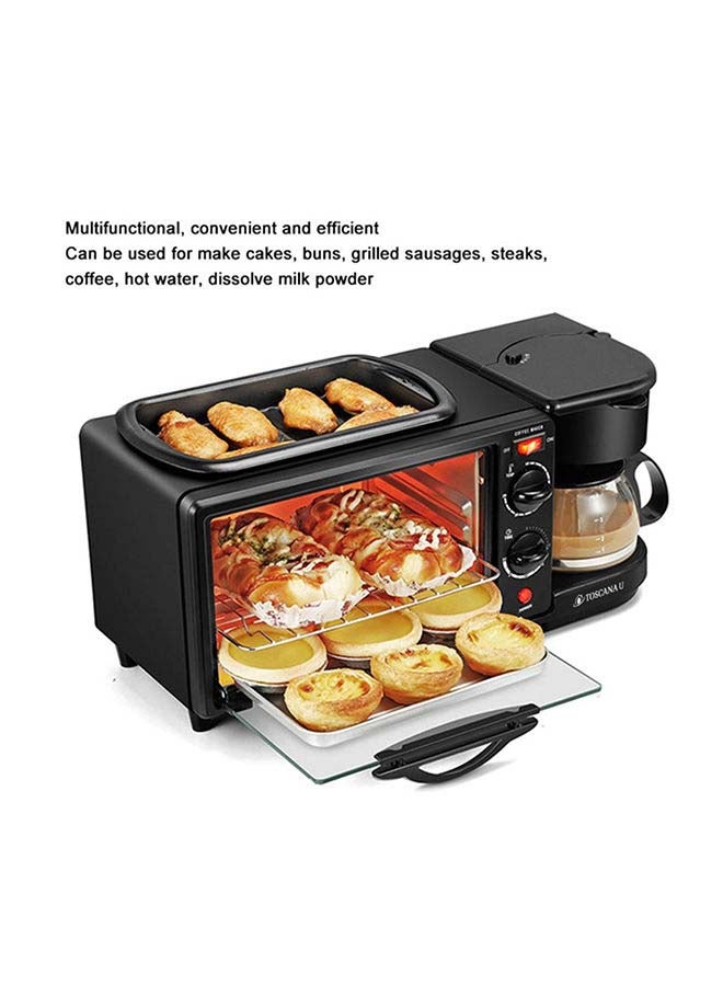 TOSCANA U - 3 In 1 Breakfast Machine With Multifunction Oven 1.5 L 1250 W ST-1242 Black - Image 1