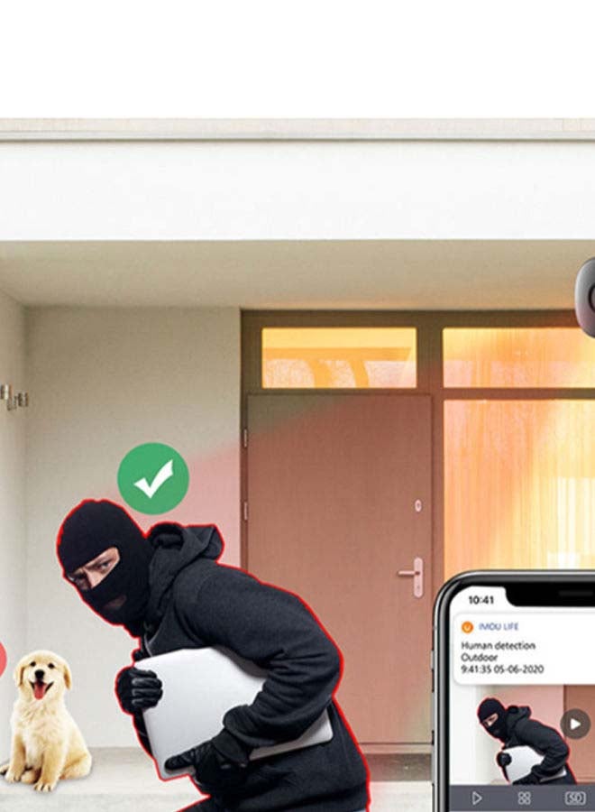 IMOU - 4MP Full HD/ IP 67 Outdoor Bullet Security Camera/ Night Vision/ Up to 256GB SD Card/ WiFi & Ethernet Connection/ Human Detection/ H.265/Alexa Google Assistant/ Bullet 2C 4MP - Image 1