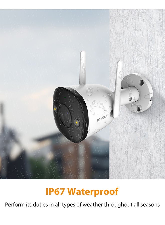 IMOU - 2K Security Camera Outdoor IP67 Surveillance Camera with Full Color Night Vision/ Active Deterrence/ IP Camera with Human Detection/ 2-Way Audio/ Spotlight/ Siren/Bullet 2 4MP - Image 1