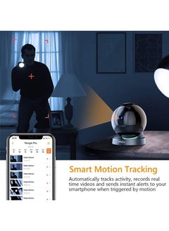 QHD Indoor WIFI Security Camera / Human Detection / Active Deterrence / Night Vision / Smart Tracking / Privacy Mask / 2-Way Audio / Auto-Tour / SD card (up to 256GB) Alarm Notifications / Rex 4MP - v1668435283/N50655958A_4