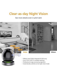 IMOU QHD Indoor WIFI Security Camera / Human Detection / Active Deterrence / Night Vision / Smart Tracking / Privacy Mask / 2-Way Audio / Auto-Tour / SD card (up to 256GB) Alarm Notifications / Rex 4MP  - Image 5