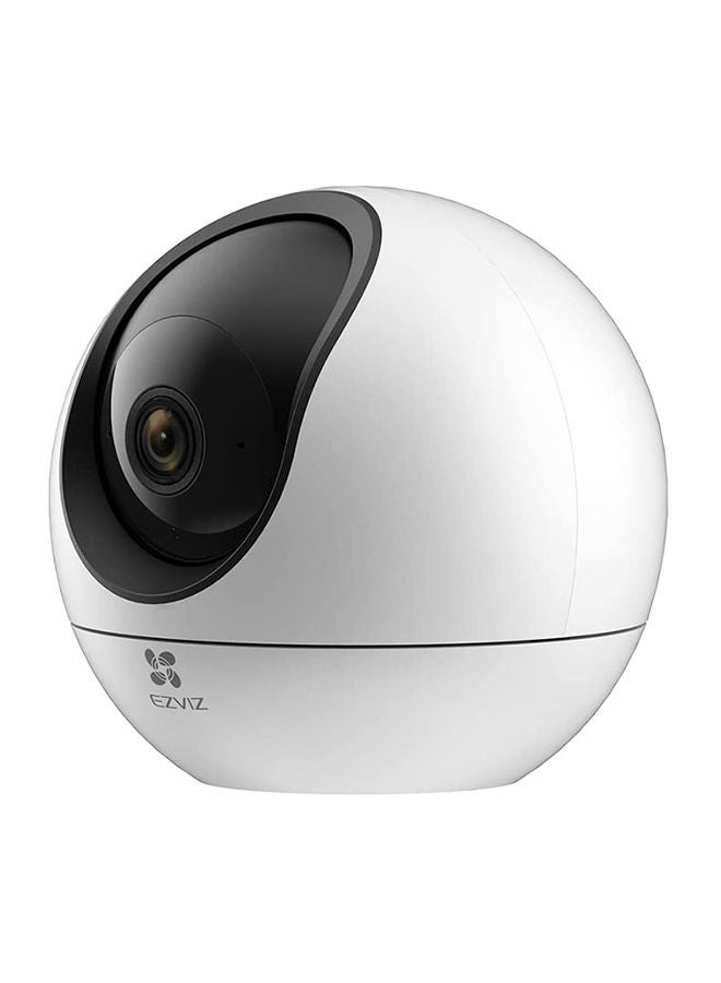 EZVIZ - C6 Pan & Tilt Wi-Fi Camera 4MP 4mm, 360° Panoramic View, 2K Resolution, Privacy Shutter, MicroSD Card up to 256 GB, Auto-Zoom Tracking, True-WDR, Two-Way Talk, EZVIZ Cloud Play Storage, Person Detection, Color Vision with Starlight Lens - CS-C6 White - Image 1