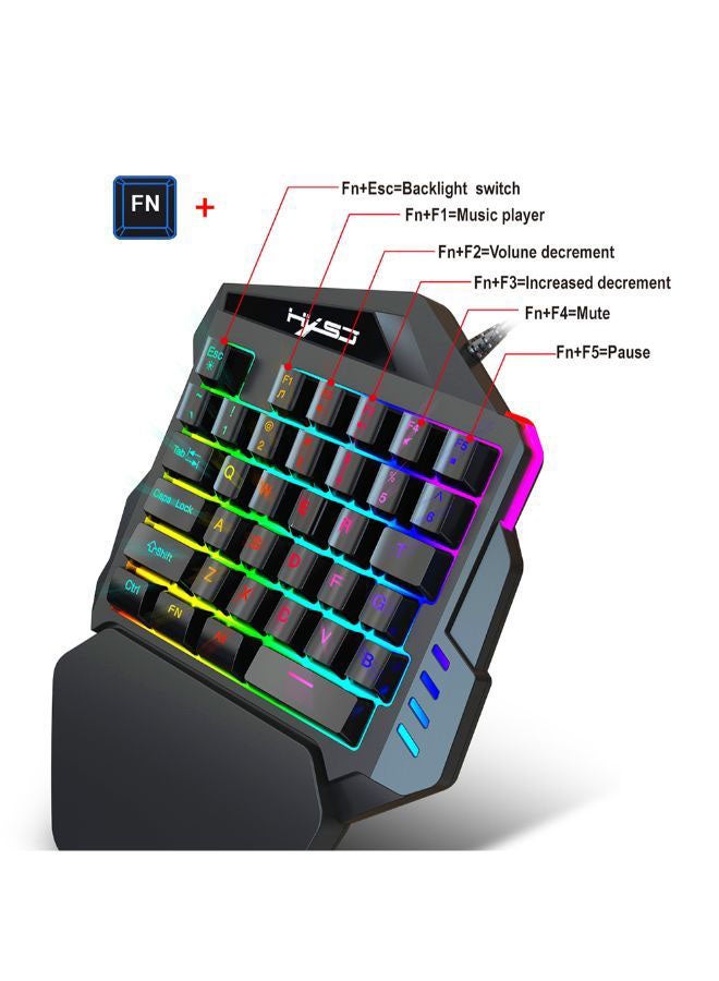 V100 35 Key Gaming Keyboard For PUBG/LOL/CS Gamer -wired - v1668492197/N26669158A_2