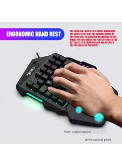 HXSJ V100 35 Key Gaming Keyboard For PUBG/LOL/CS Gamer -wired  - Image 3