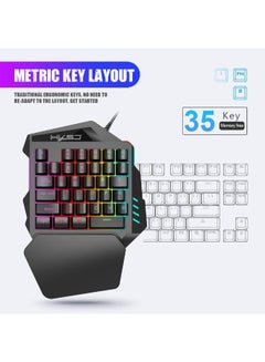 HXSJ V100 35 Key Gaming Keyboard For PUBG/LOL/CS Gamer -wired  - Image 5