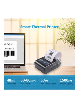 Mini Portable Thermal Wireless Receipt Printer With USB And Bluetooth Black - view 5