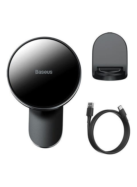 Magnetic Absorption Wireless Car Charger, Fast Charging, Compatible with Mag-Safe Car Charger, Dashboard/Air Vent Mount Compatible with iPhone 13/13 Pro/13 Pro Max/12/12 Pro/12 Pro Max Black