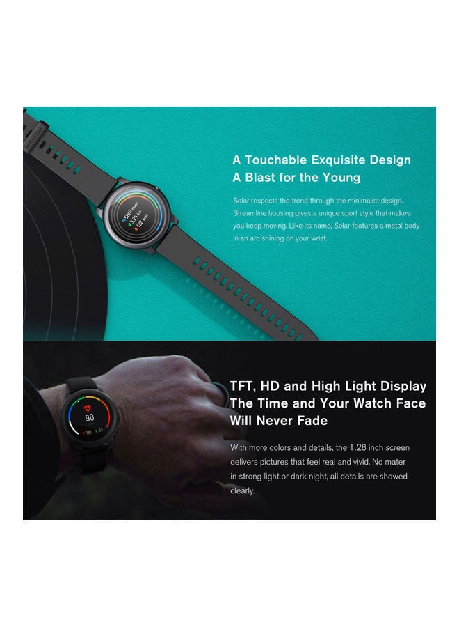 Haylou - 340 mAh Global Version LS05 Solar Smart Watch Black - Image 1