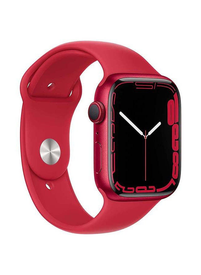 Apple - 309 mAh Watch Series 7 GPS 45mm  Aluminium Case with Sport Band (PRODUCT)RED - Image 1