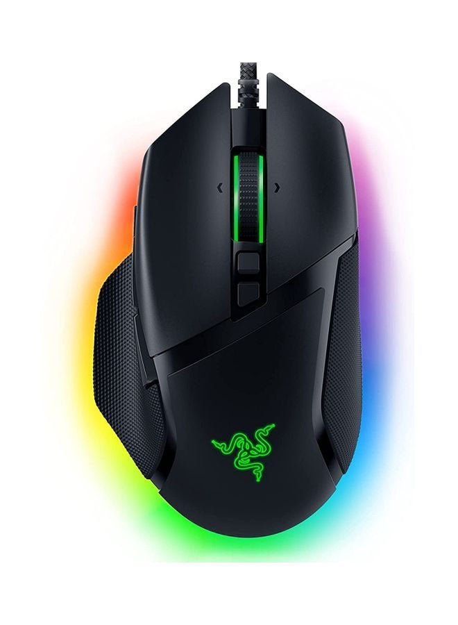 RAZER - Basilisk V3 Wired Gaming Mouse - 26,000 DPI Focus+ Optical Sensor, 11 Programmable Hyperresponse Buttons, Customizable RGB Chroma Lighting, Ergonomic Right-Handed Design, Optical Mouse Switches for Fast Click Response, Adjustable Scroll Wheel Resistance, Onboard Memory for Profiles, Speedflex Cable for Zero Drag, Powered by Razer Synapse 3, Compatible with Windows and macOS | RZ01-04000100-R3M1 - Image 1