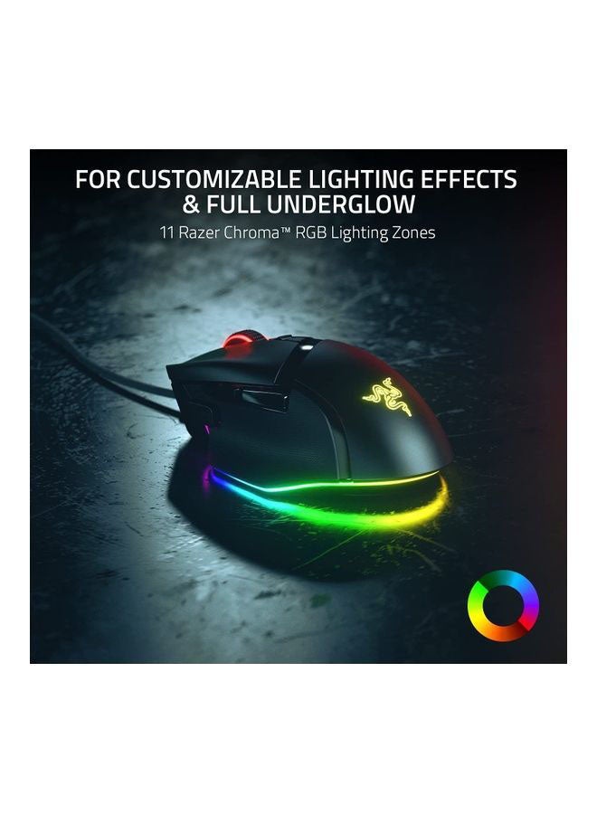 RAZER - Basilisk V3 Wired Gaming Mouse - 26,000 DPI Focus+ Optical Sensor, 11 Programmable Hyperresponse Buttons, Customizable RGB Chroma Lighting, Ergonomic Right-Handed Design, Optical Mouse Switches for Fast Click Response, Adjustable Scroll Wheel Resistance, Onboard Memory for Profiles, Speedflex Cable for Zero Drag, Powered by Razer Synapse 3, Compatible with Windows and macOS | RZ01-04000100-R3M1 - Image 1
