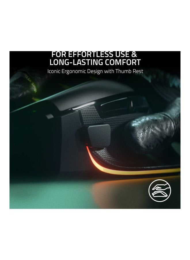 RAZER - Basilisk V3 Wired Gaming Mouse - 26,000 DPI Focus+ Optical Sensor, 11 Programmable Hyperresponse Buttons, Customizable RGB Chroma Lighting, Ergonomic Right-Handed Design, Optical Mouse Switches for Fast Click Response, Adjustable Scroll Wheel Resistance, Onboard Memory for Profiles, Speedflex Cable for Zero Drag, Powered by Razer Synapse 3, Compatible with Windows and macOS | RZ01-04000100-R3M1 - Image 1