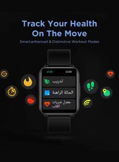 Lenovo 250.0 mAh S2 Pro Smartwatch with Arabic Support Black  - Image 2