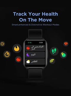 Lenovo 250.0 mAh S2 Pro Smartwatch with Arabic Support Black  - Image 4