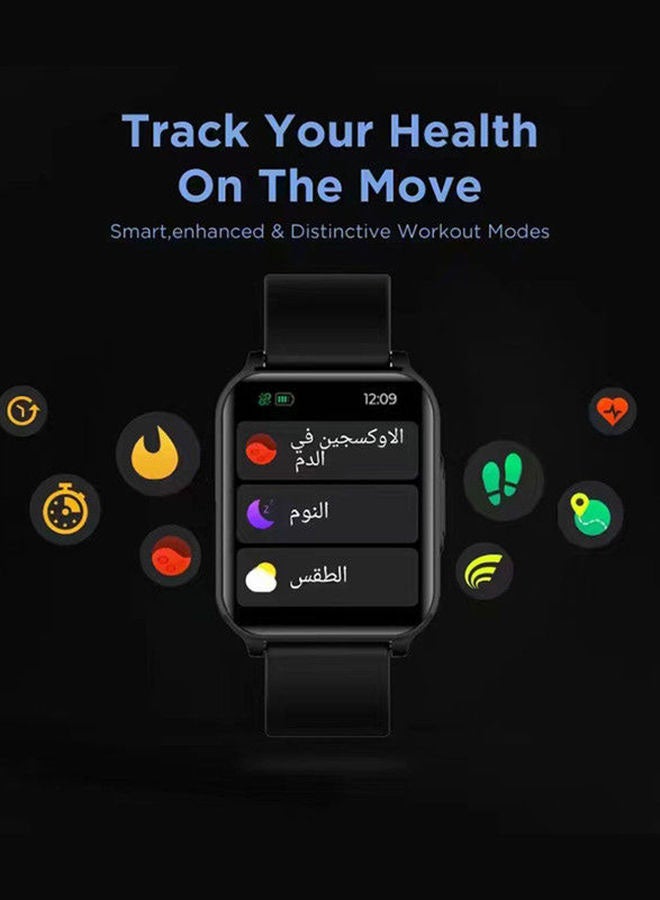 Lenovo - 250.0 mAh S2 Pro Smartwatch with Arabic Support Black - Image 1