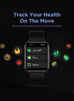 Lenovo 250.0 mAh S2 Pro Smartwatch with Arabic Support Black  - Image 5
