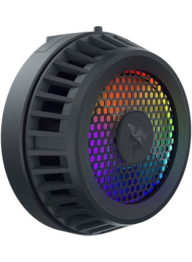 RAZER - Phone Cooler Chroma (Magsafe) - Smartphone Cooling Fan Chroma Rgb (Compatibility With Magsafe, Advanced Cooling Technology, Twelve Rgb Leds, USb Type-C) Black - Image 1