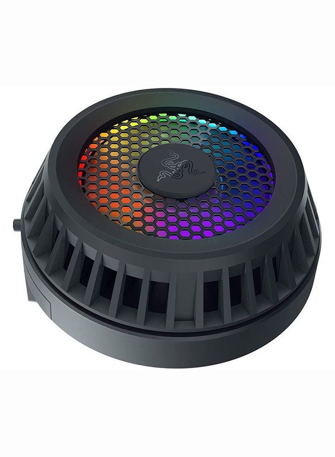 RAZER - Phone Cooler Chroma (Magsafe) - Smartphone Cooling Fan Chroma Rgb (Compatibility With Magsafe, Advanced Cooling Technology, Twelve Rgb Leds, USb Type-C) Black - Image 1