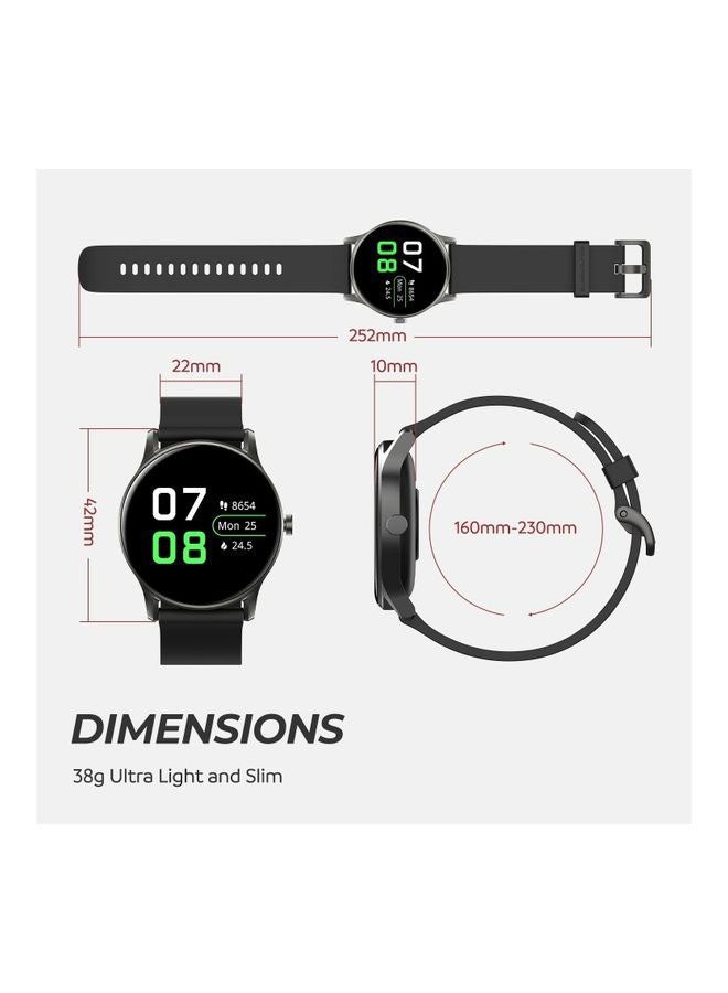 SoundPEATS - Smartwatch SpO2 12 Sports Modes Heart Rate Sleep Quality Monitor Waterproof Compatible With iPhone Android Black - Image 1