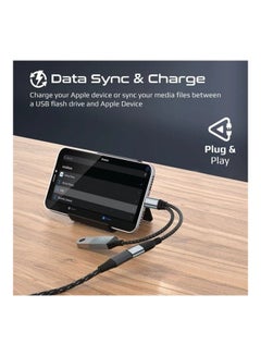 PROMATE OTG Media Adapter For iOS Devices 16CM black  - Image 2