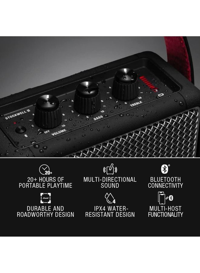 مارشال مكبر صوت ستوك ويل II محمول بخاصية البلوتوث أسود - Image 5