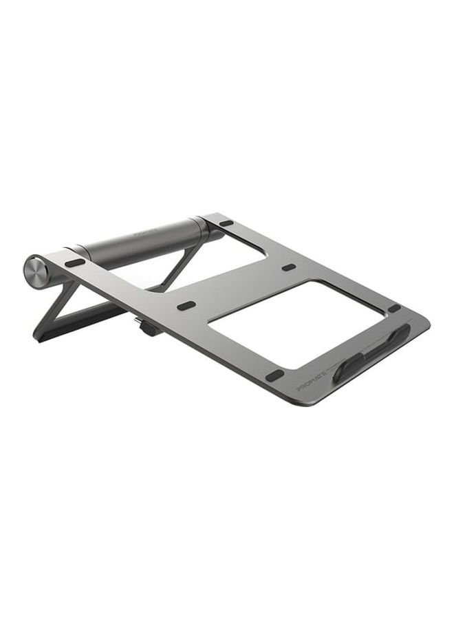 PROMATE - Aluminum Laptop Stand With 9-In-1 Detachable USB-C Desk Hub Stand Primebase-C black - Image 1