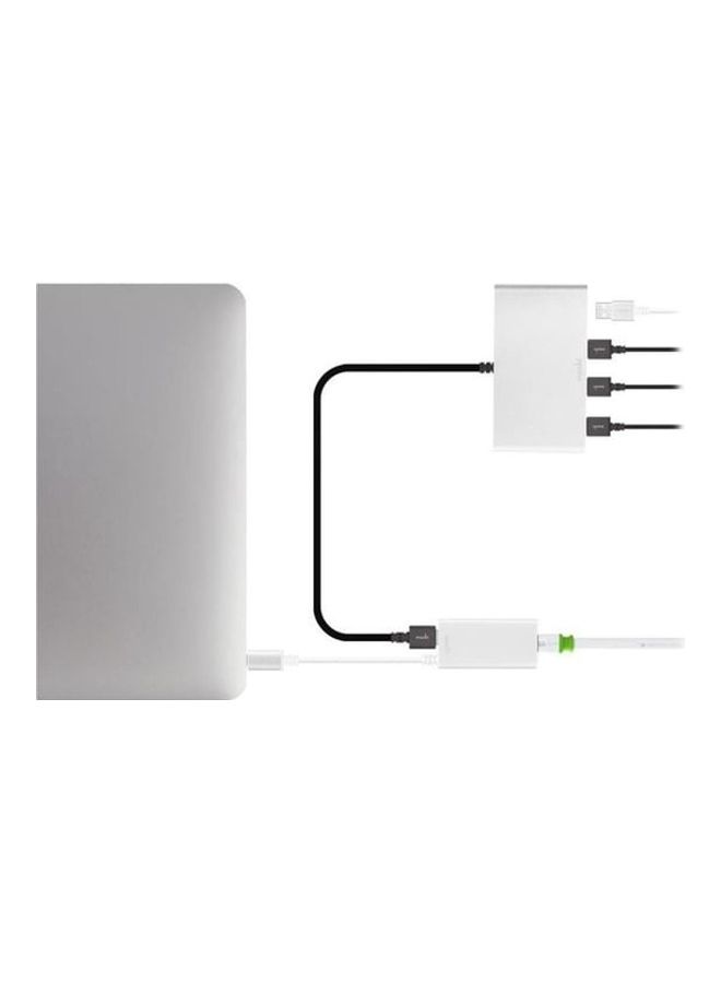 موشي USB-C To Gigabit Ethernet Adapter MSHI-L-084203 silver - Image 4