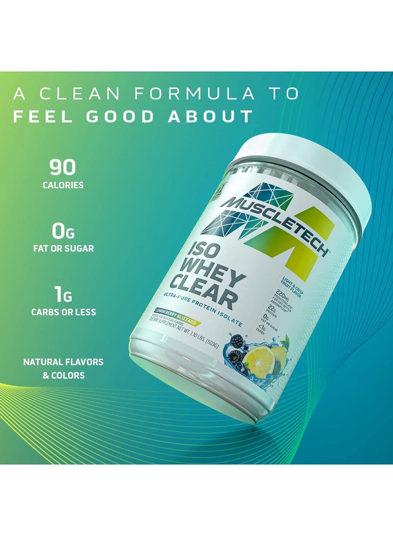 MuscleTech - ISO Whey Clear | Ultra-Pure Protein Isolate | 22g of Protein, 90 Calories | Orange Dreamsicle | 1.10Lb | 19 Servings - Image 1