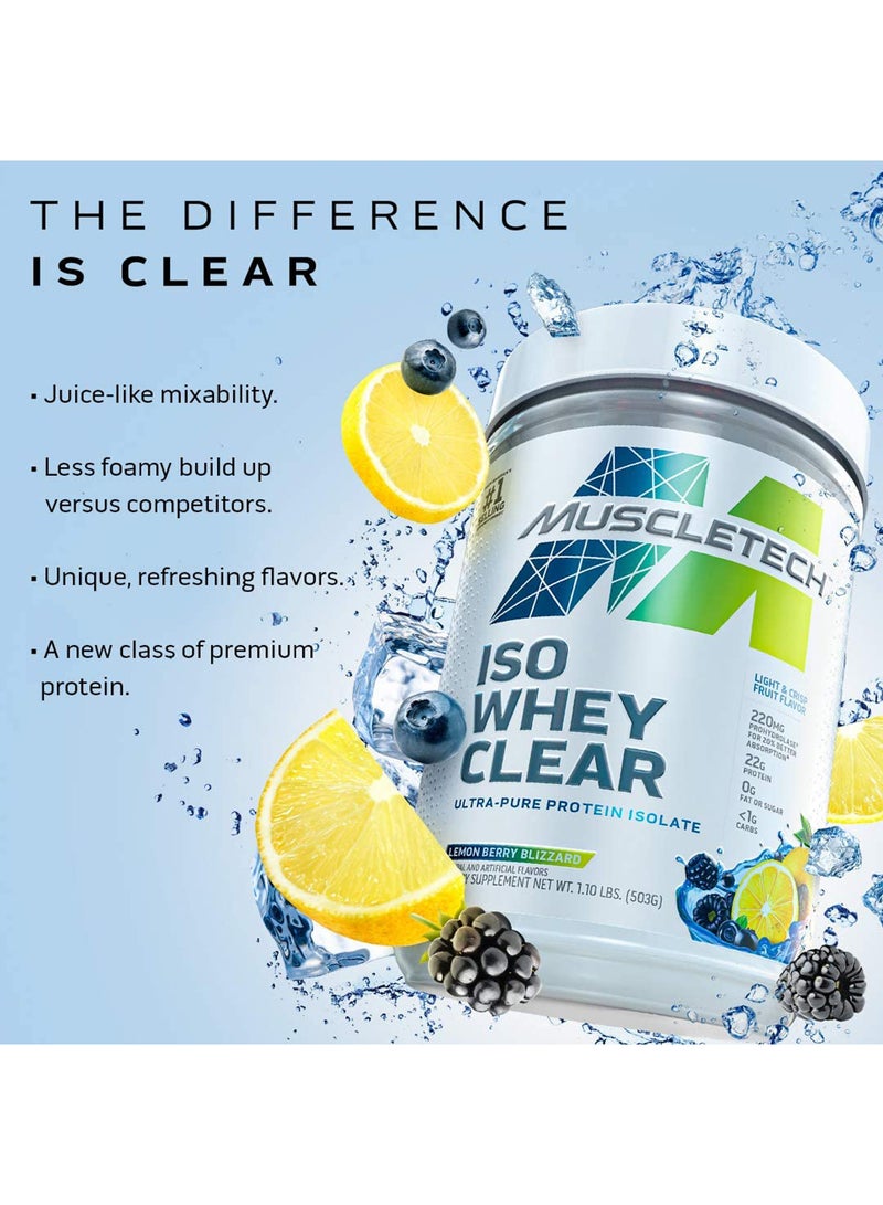 MuscleTech - ISO Whey Clear | Ultra-Pure Protein Isolate | 22g of Protein, 90 Calories | Orange Dreamsicle | 1.10Lb | 19 Servings - Image 1