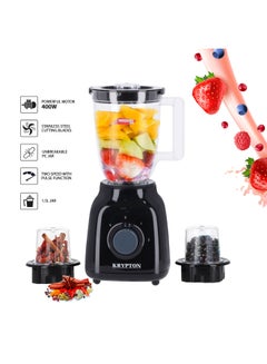 كريبتون خلاط 3 في 1 مع إعداد بسرعتين ووظيفة النبض 1.5 L 400 W KNB6212 أسود  - Image 2