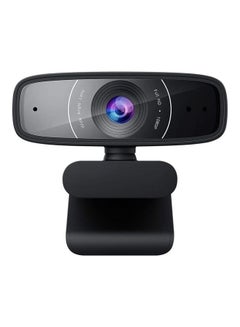 ASUS C3 FHD 30 fps USB Webcam with Adjustable Clip, 360° Swivel, 2 x Built-In Beamforming Mic, 90° Tilt Clip for Monitors & Laptops, Works with Zoom, Teams, Skype & More 90YH0340-B2UA00 Black  - Image 1
