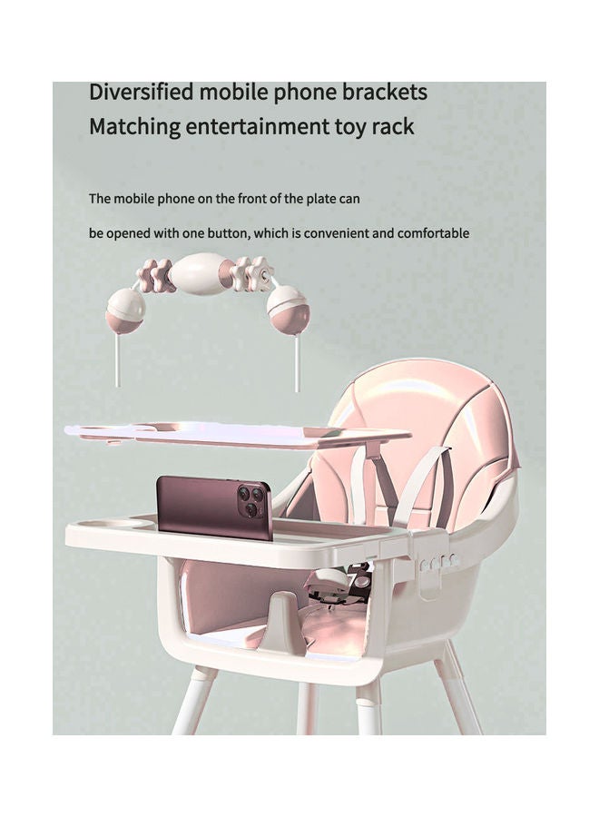 Kidle Reinforced Five Point Safety Belt Portable Four Wheel Baby Dining Chair - Image 3