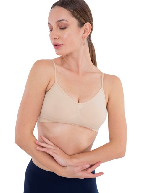 Microfiber Wireless Bra Beige