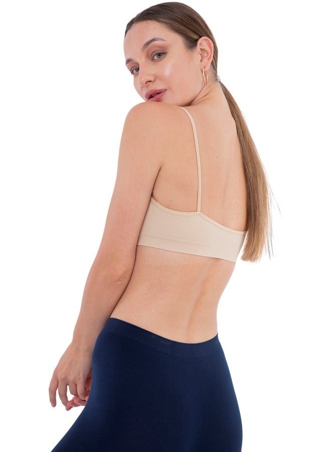 Carina - Microfiber Wireless Bra Beige - Image 1
