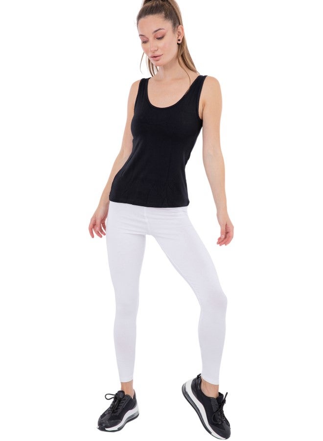 Carina Wear Viscose High Waist Leggings White  - Image 1